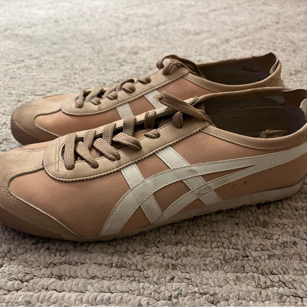 Onitsuka Tiger by Asics Peach and White Sneakers